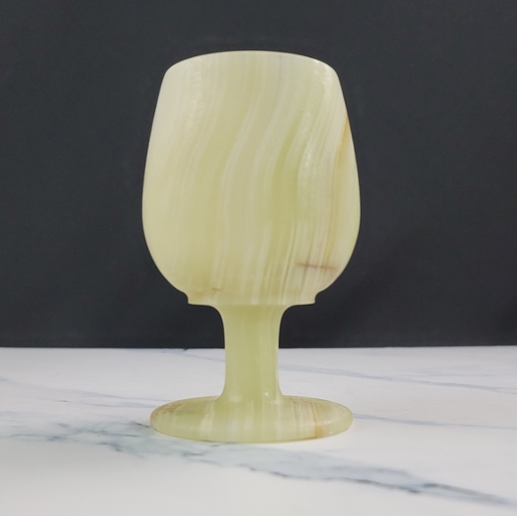 Natural Stone Goblet Chalise Wine Glass - Picture 1 of 11